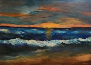 Art From The Heart 2025 A Sun Set at the Ocean John Millet Sr