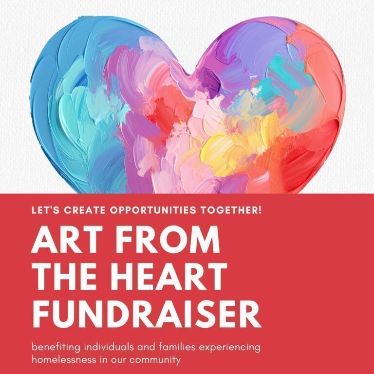Art From The Heart Fundraiser Logo - Colorful Heart