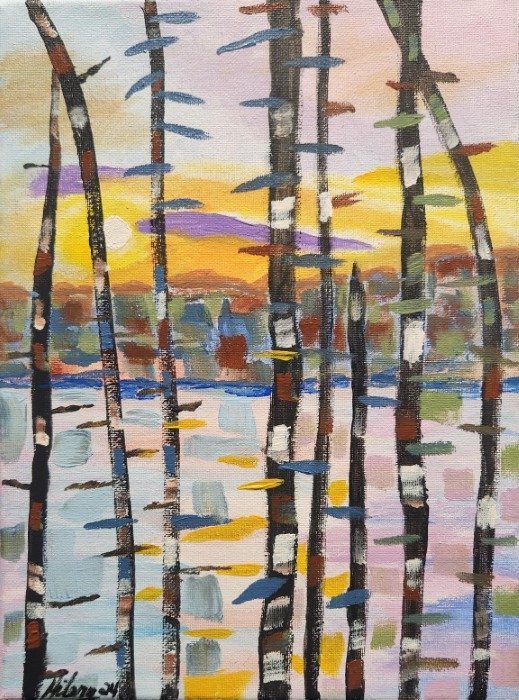 Birch Trees by Hilary Conroy