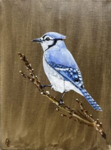 Art From The Heart 2025 Douglas Earls A Shock of Blue Jay