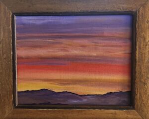 Art From The Heart 2025 Karen Stamfel Mountain Sunset
