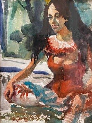 Lady in Red by Bob Doughty