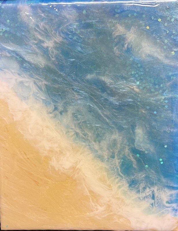 Ocean Paint Pour by Mary Goodman