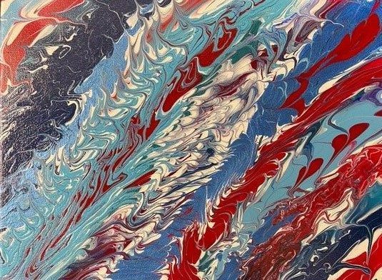 Patriotic Waves by Kathleen Lerchenmueller