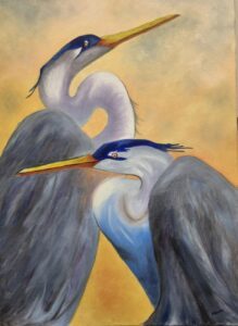 Two Herons by Kristine Covelli